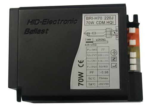 0.44A 130Hz ডিজিটাল গ্রিনহাউস ব্যালাস্ট সিরামিক মেটাল হ্যালাইড 70W সোডিয়াম ল্যাম্প