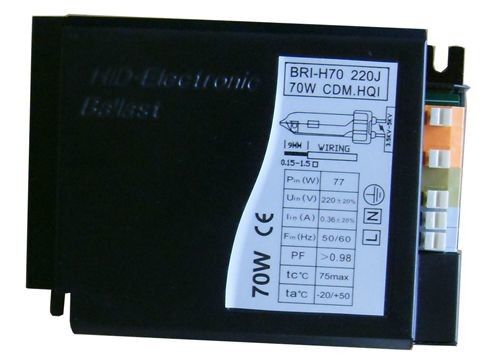 0.44A 130Hz ডিজিটাল গ্রিনহাউস ব্যালাস্ট সিরামিক মেটাল হ্যালাইড 70W সোডিয়াম ল্যাম্প