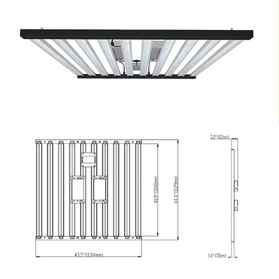 2000umol/S 1000 Watt Led Grow Light Bar LED Grow Light Strips for Vertical Farming