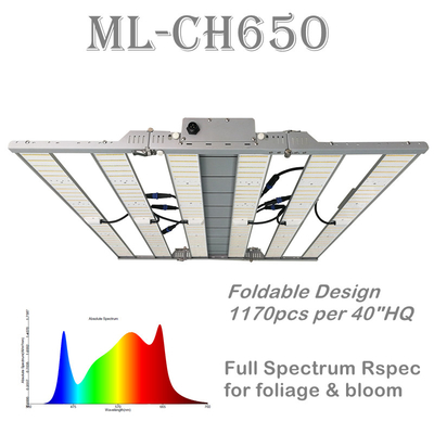 রিকোলাইট 650W 1820umol/S 6 বার গ্রীনহাউস এলইডি গ্রো লাইট